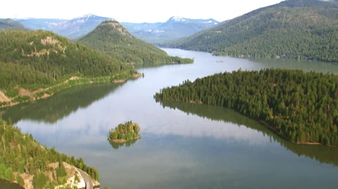 Aerial of Lake Stock Footage 35794274