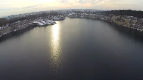 Aerial Lake Video stock 49202651