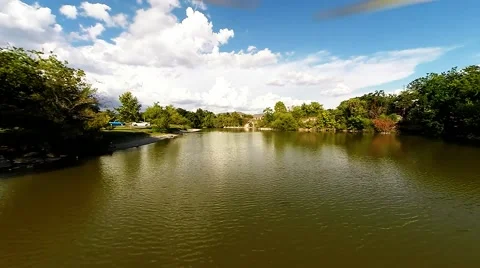 Aerial Lake at sunset Stock-Footage 41787286
