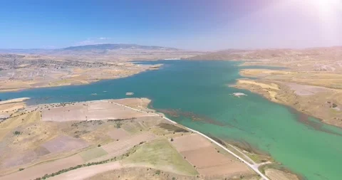 Aerial lake view 2 Stock Footage 135754616