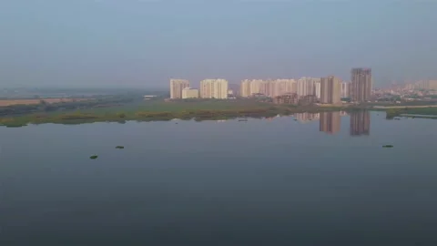 Aerial  Lake View Stock Footage 164679608