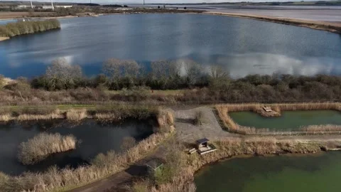 Aerial lake view  Stock Footage 238007794