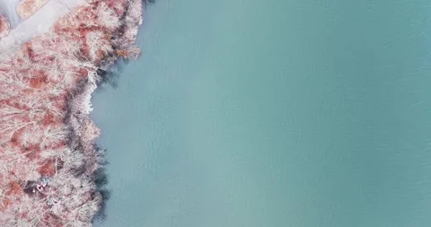 Aerial lake view Stock Footage 321471395