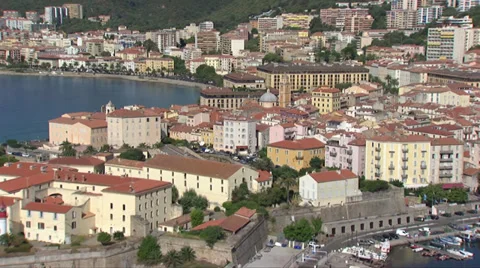 Aerial landscape ajaccio Stock Footage 32808781