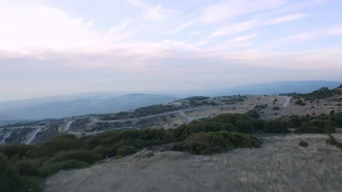 Aerial landscape with clouds during sunset. Stock Footage 144893256