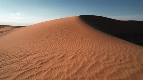 Aerial Landscape Of Dune Patterns In Gobi Desert Mongolia Vídeos de archivo 332679110