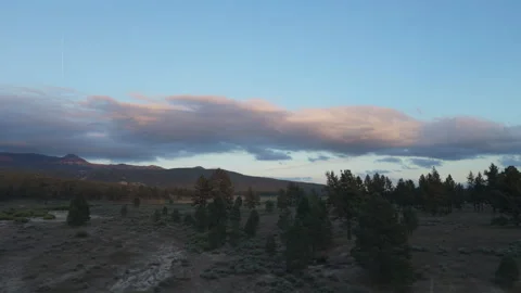Aerial landscape evening Vídeo Stock 345376841