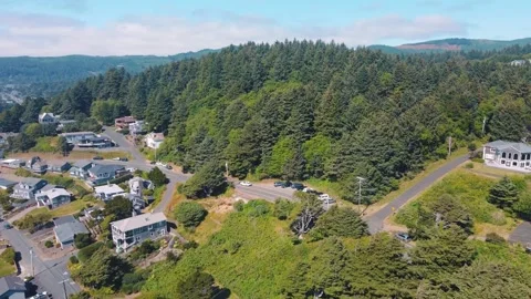Aerial landscape of Haystack Rock formation on Cannon Beach Oregon Coast Pa.. 스톡 동영상 293511731