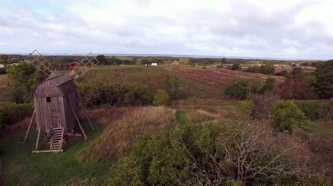 Aerial Landscape over fields Stock-Footage 55428953