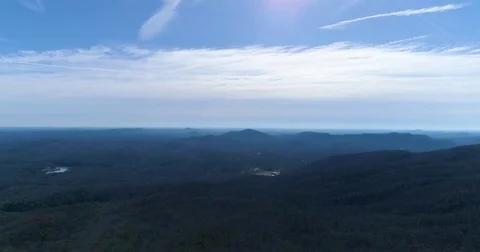 Aerial landscape over a mountain range Stock-Footage 81645227
