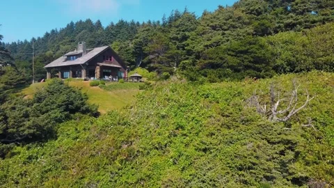 Aerial landscape of scenery at Haystack Rock on Cannon Beach Oregon Coast P.. Stock-Footage 293510089