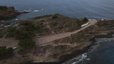 Aerial landscape view of rocks structures and the ocean near Cadaques Catal.. 動画素材 244787574