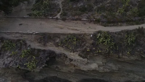 Aerial landscape view of rocks structures and the ocean near Cadaques Catal.. 動画素材 244787954