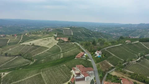 Aerial Langhe Serralunga Alba 3 Stock Footage 208397143