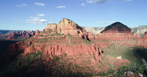 Aerial of large rock formations Stock Footage 260344038