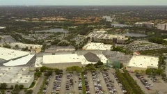 Aerial tour Sawgrass Mills Outlet Mall, Stock Video