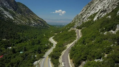 Aerial LDS Mormon secure mountain storage 4K Stock Footage 78479328