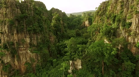 Aerial Limestone Mountain Karst Stock Footage 66204977