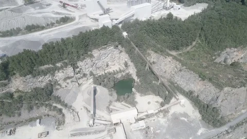 Aerial Limestone Quarry Stock Footage 78105448