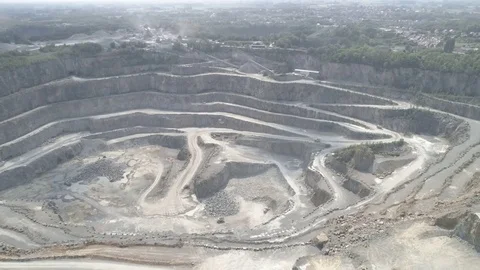Aerial Limestone Quarry Stock Footage 78105757