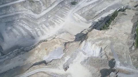 Aerial Limestone Quarry Stock Footage 78106683