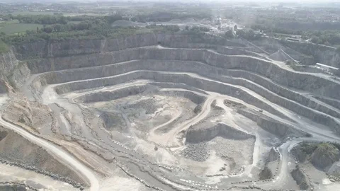 Aerial Limestone Quarry Stockbeeldmateriaal 78106714
