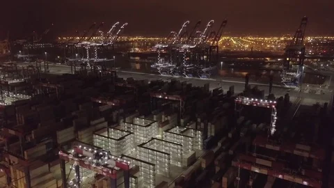 Aerial loading containers international import export business Vidéo 82673141