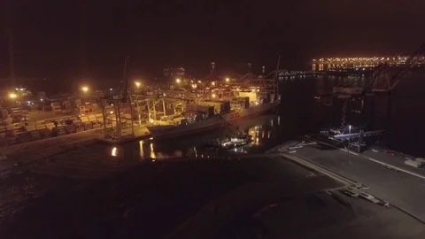 Aerial loading containers international import export business Vidéo 82673839
