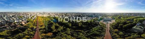 Aerial London City Skyline Wide 360 Degree Panorama View Stock Photos
