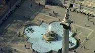 Aerial London Nelson Column Stock Footage
