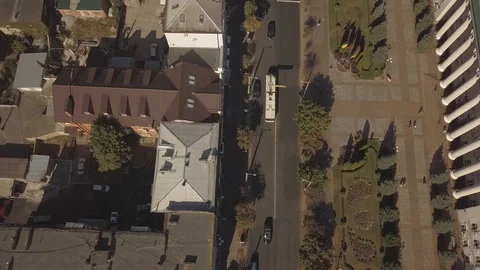 Aerial look down on the street Video stock 120579360
