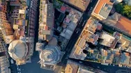 Aerial Looking Straight Down In Rome, Italy Stock Footage