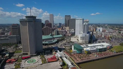 Aerial Louisiana New Orleans September 2016 4K Stock Footage