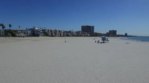 Aerial Low fly over Long Beach, CA Stock Footage 51744402