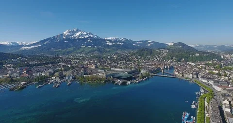 Aerial of Lucerne Stockbeeldmateriaal 89957504