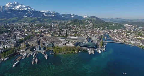 Aerial of Lucerne 스톡 동영상 89957589
