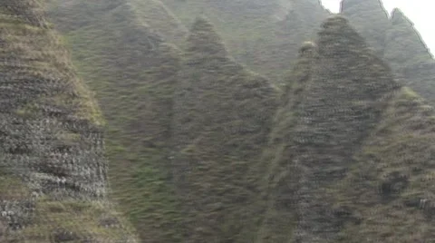 Aerial of Lush Mountains Video stock 5295347