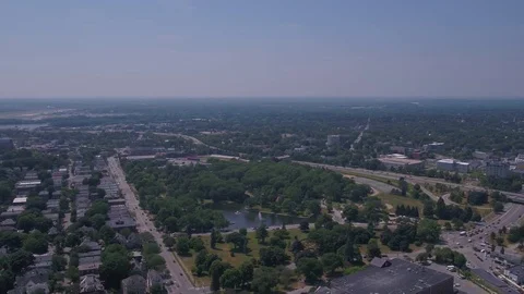 Aerial Maine Portland July 2017 Sunny Day 4K Inspire 2 Stock Footage