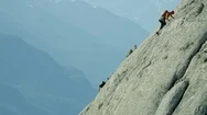 Aerial Of Male Climbers In Squamish Valley Canada Stock Footage