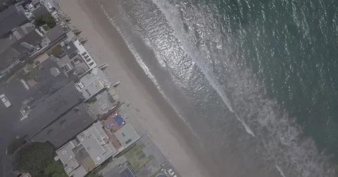 Aerial Malibu overhead  Stock Footage 84125925