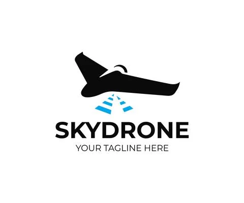 Aerial mapping drone logo design. Drone survey vector design Stock Illustration