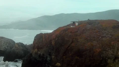 Aerial of Marin Headlands Cliffs Stock Footage 168502871