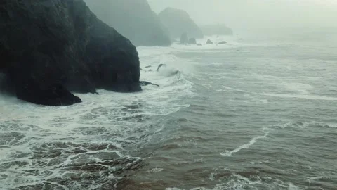 Aerial of Marin Headlands Cliffs Stock Footage 168502879