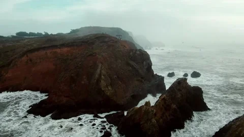Aerial of Marin Headlands Cliffs Stock Footage 168502910