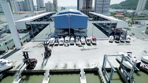 Aerial marina Stock Footage 41691165