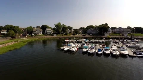 Aerial of Marina Video stock 102179426