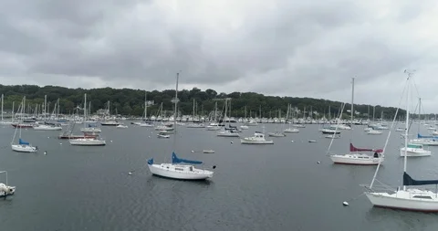 Aerial of Marina Stock Footage 125583842