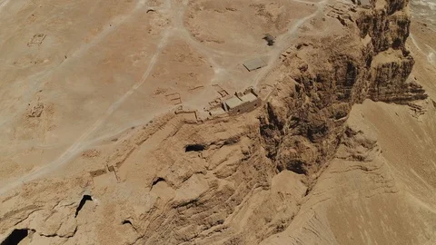Aerial of Masada Stock Footage 100589888