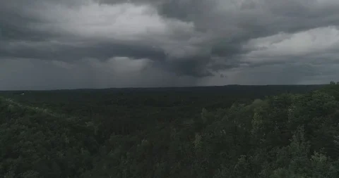 Aerial of Massive Thunder Cloud in the Mountains of North Carolina 4K  Stock Footage 95452802