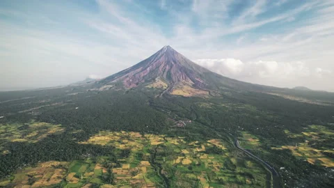 Aerial Mayon Volcano In Legazpi City Alb 